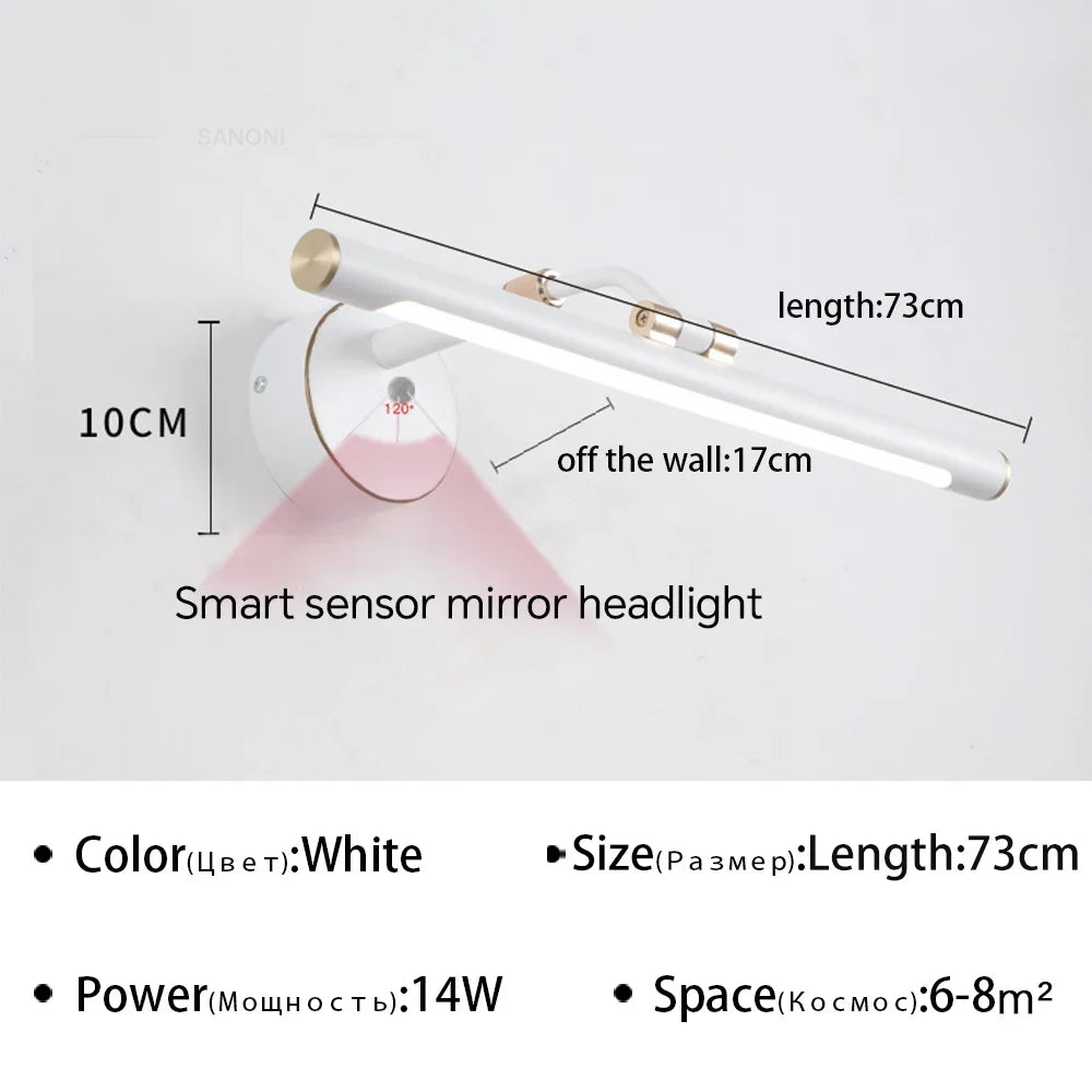 applique murale led moderne minimaliste pour intérieur rétractable