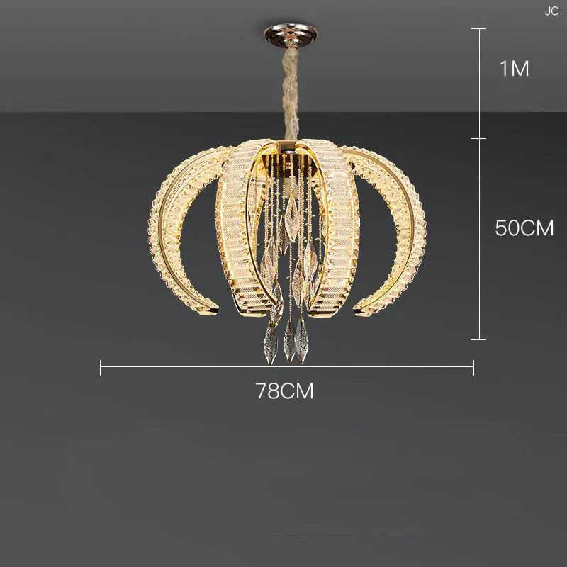 lustre de luxe en cristal pour villas haut de gamme personnalisé