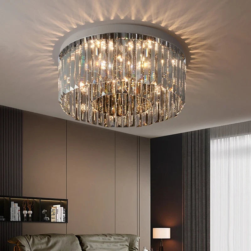 plafonnier en cristal design haut de gamme pour intérieur élégant