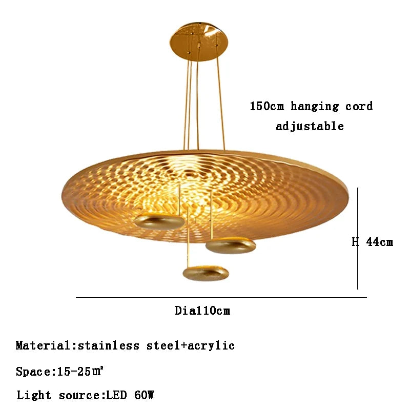 lustre postmoderne italien en forme de goutte led créative