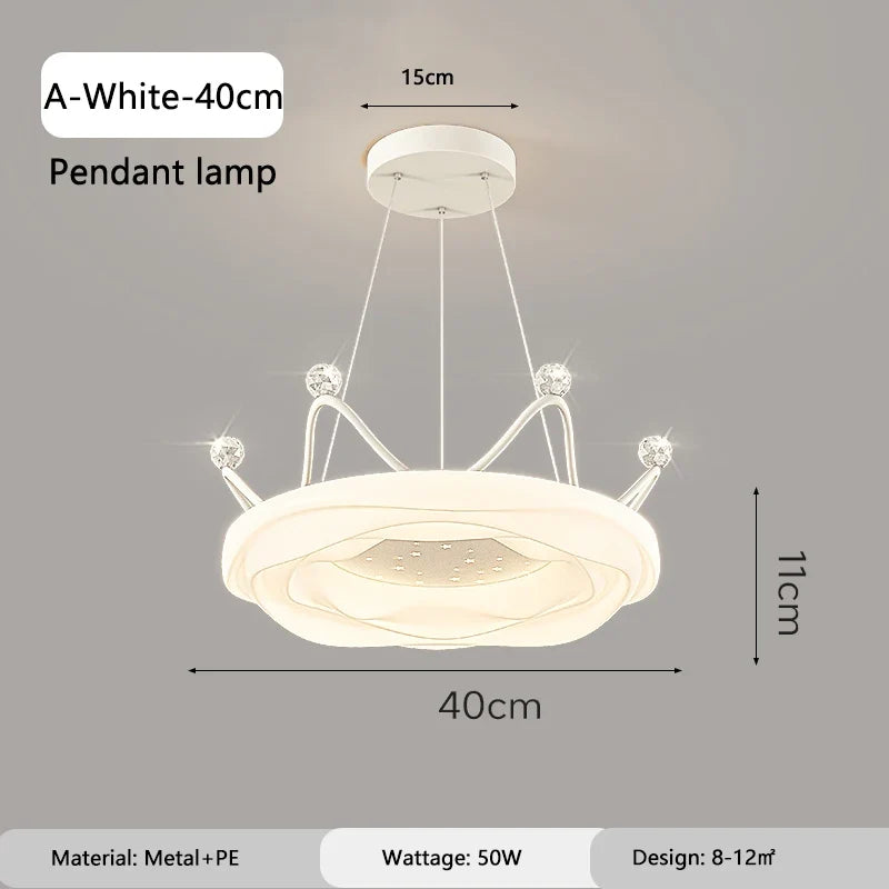 lustre romantique couronne pour chambre de petite fille