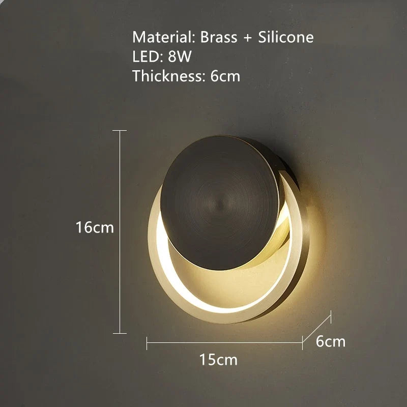 applique murale led en laiton style art déco pour intérieur moderne