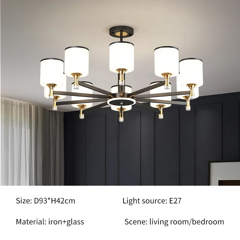 lustre nordique 15 têtes design moderne luxe pour intérieur lumineux