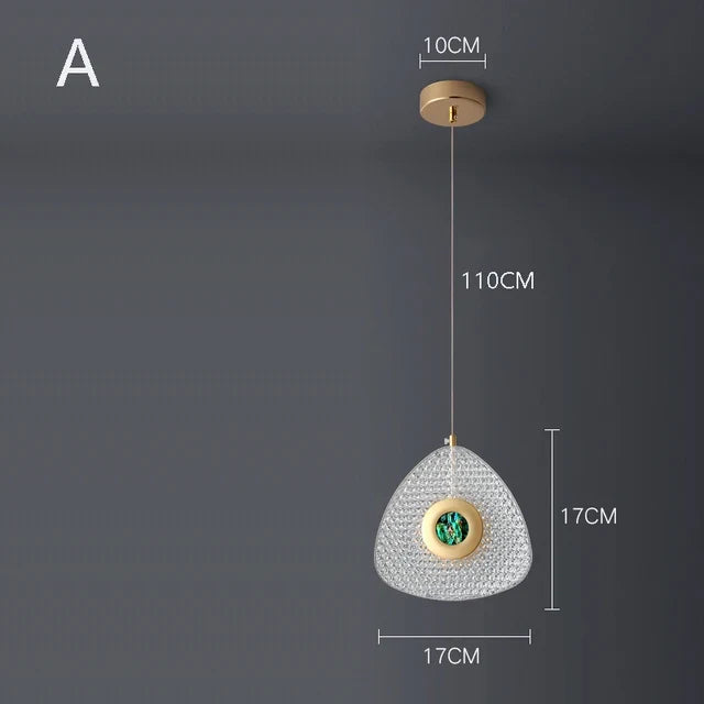lustre moderne en cristal géométrique pour décoration intérieure