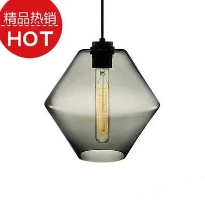 lustre suspendu moderne en verre transparent design élégant