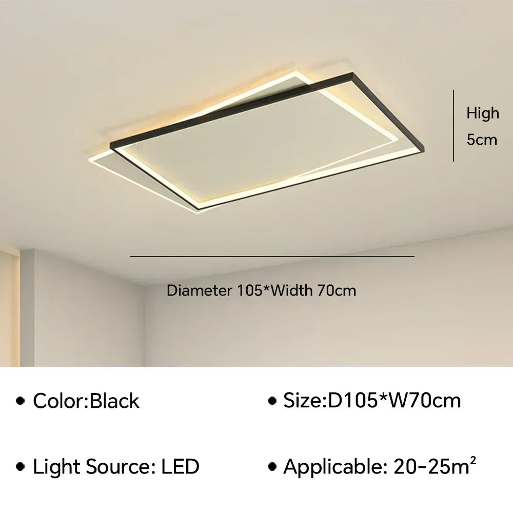 plafonnier moderne à leds pour décoration intérieure élégante