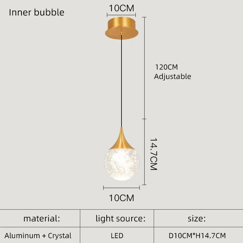 lustre nordique en cristal pour décoration moderne et élégante