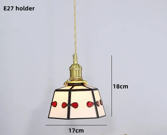suspension nordique en verre teinté et cuivre élégant