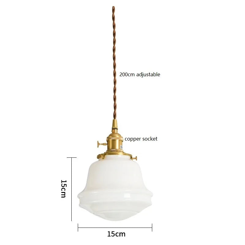 iwhd suspension led en verre et cuivre style nordique moderne