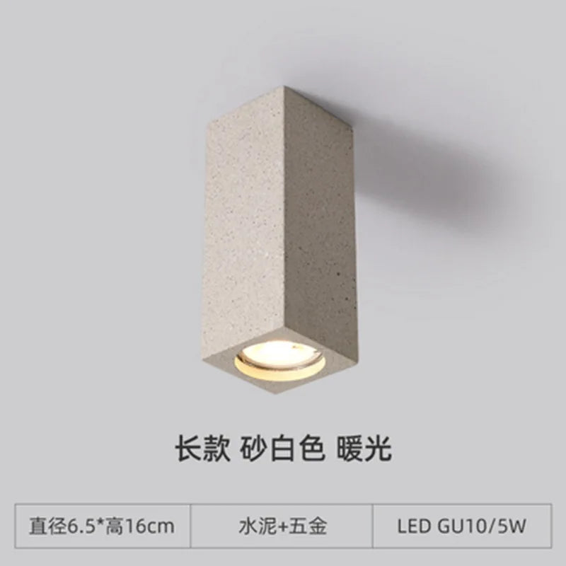 plafonnier terrazzo led en ciment style industriel pour intérieur moderne