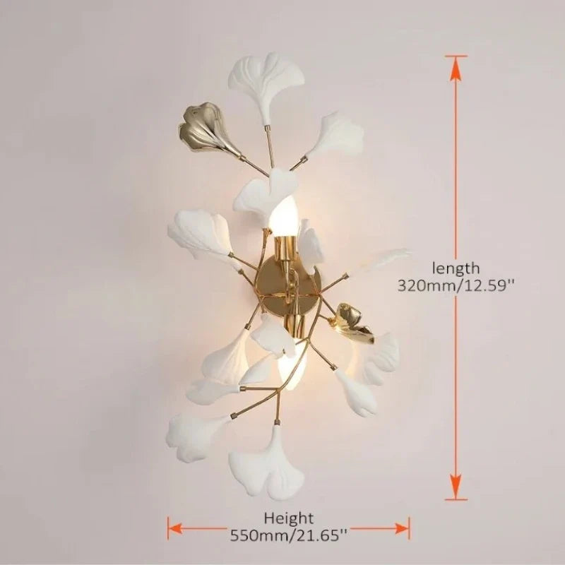 suspension luxe ginkgo design moderne pour éclairage élégant