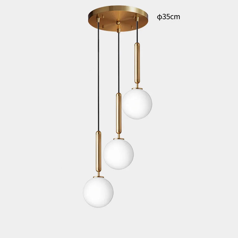 lustre moderne en verre pour décoration intérieure élégante