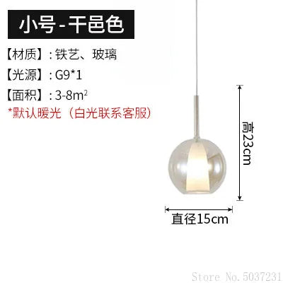 suspension nordiques en verre simple et moderne