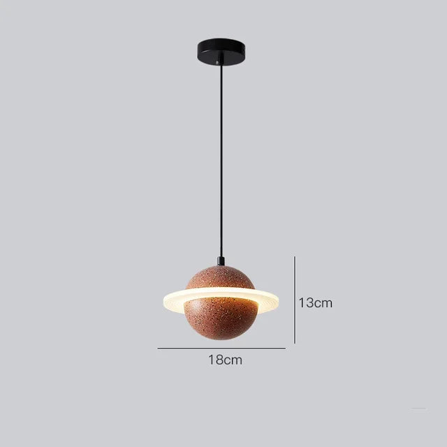 2024  New Hot Sale Resin Planet Pendant Lamp For Living Dining Room Restaurant Store Suspension Indoor Lighting Decor Luminaire
