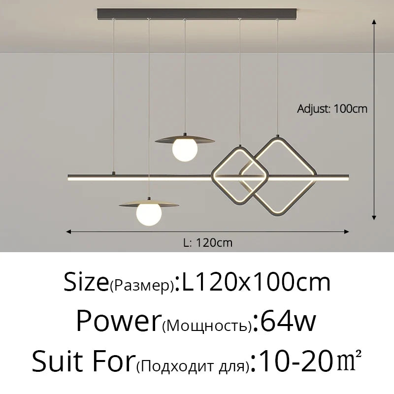 lustre nordique géométrique créatif pour restaurants et bars