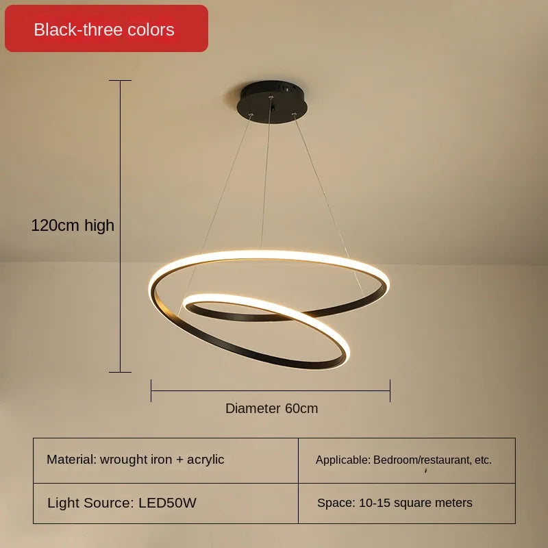 lustre circulaire moderne led éclairage suspendu nordique