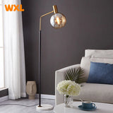 Lampadaire led moderne en marbre avec éclairage réglable