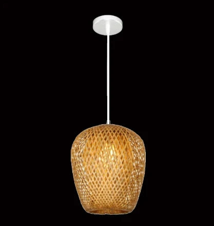 Suspension Bambou rotin lumière lampara Techo bambou paille lustre lumière décoration de la maison Art déco plafond suspension lustre