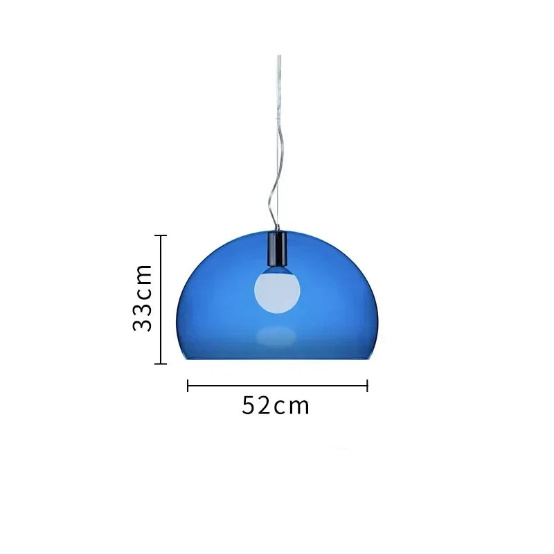 Italian Designer Dome Pendant Lamp Colorful Acrylic Chandelier Ceiling Suspenion Hanging Light with E27 Bulb