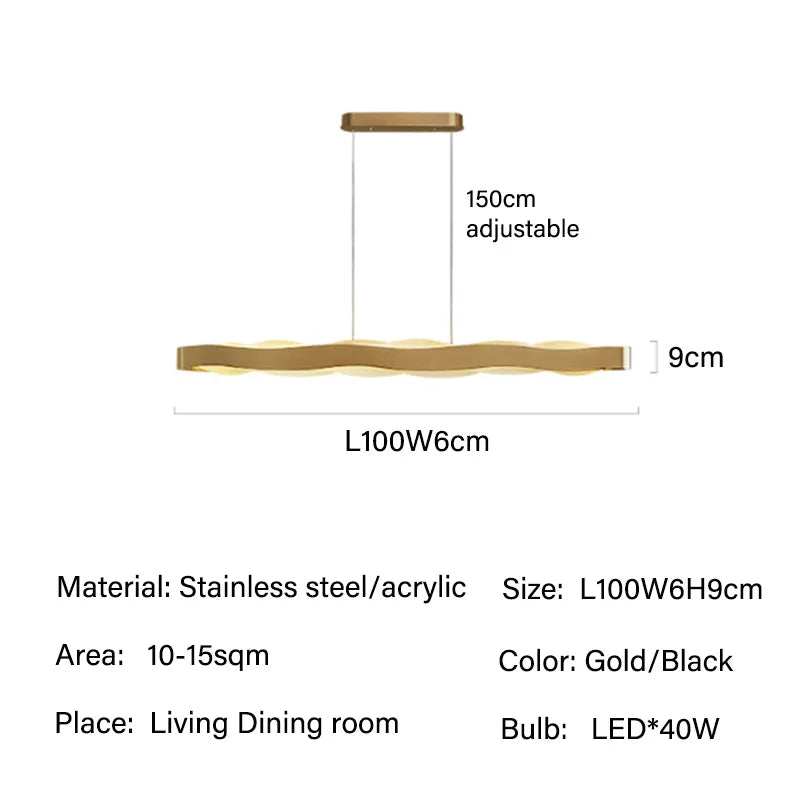 lustre moderne suspendu éclairage intérieur design élégant lumineux