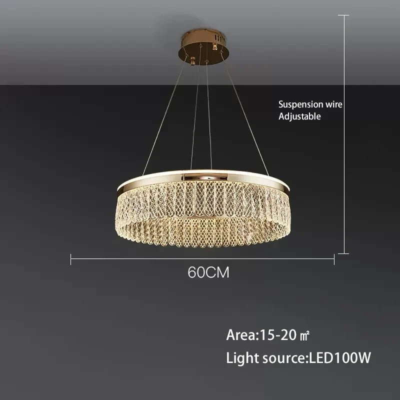 lustre sandyha moderne créatif anneau de luxe en cristal