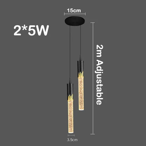 lustre en cristal led moderne pour hôtel et bar créatif