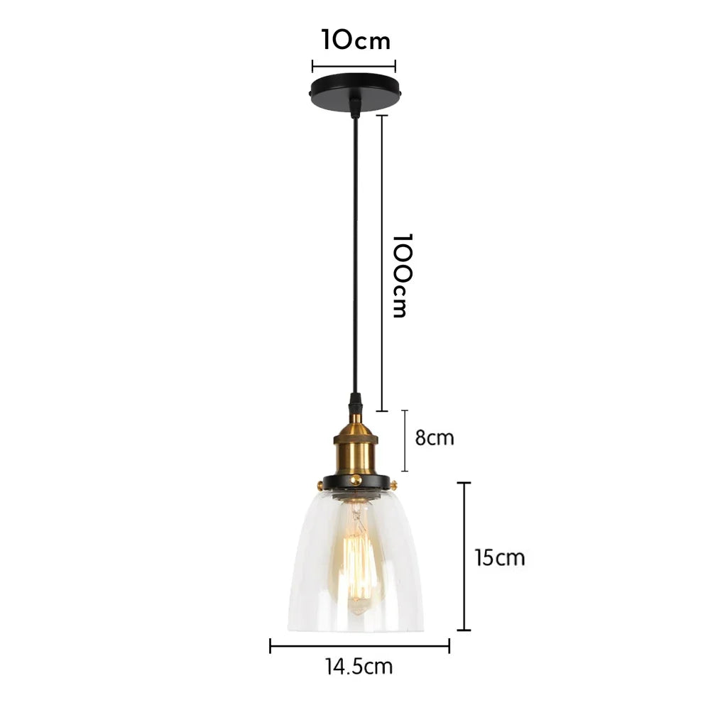 suspension moderne en verre pour décoration intérieure élégante