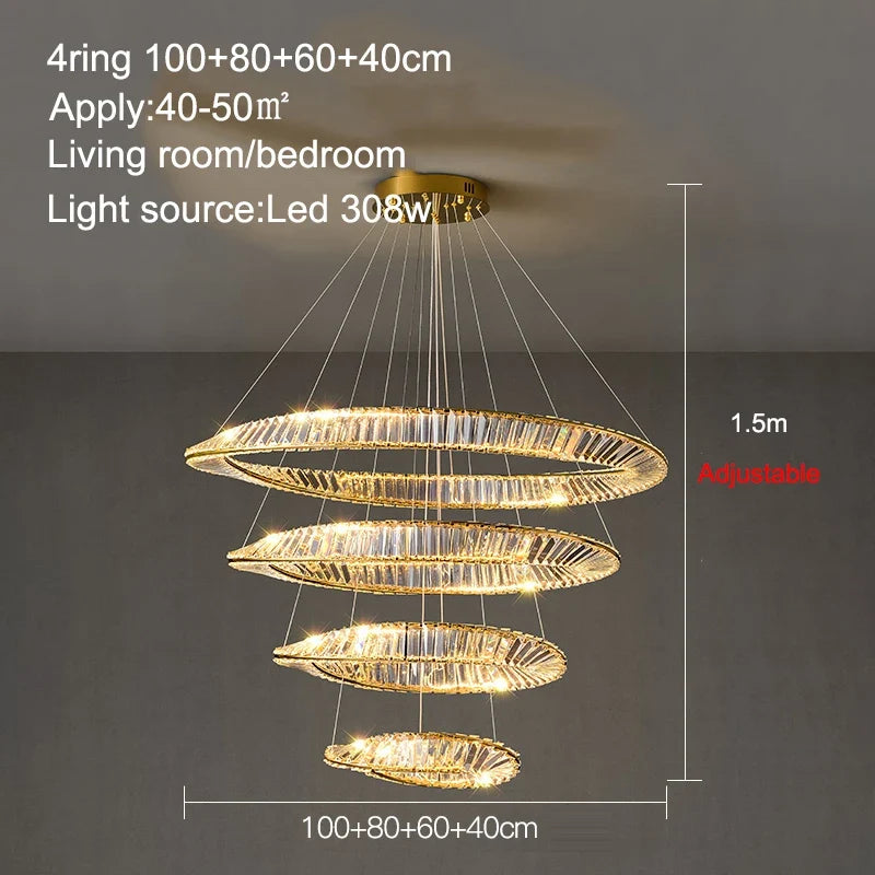 Plafonnier de luxe nordique salon créatif salle à manger lustre de plafond en cristal chambre décoration de la maison suspension LED lumières