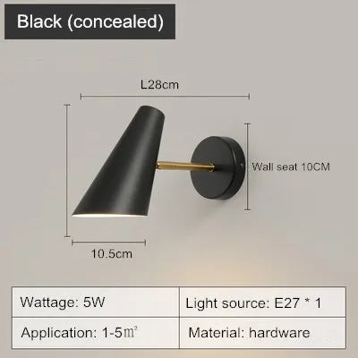 lampe de chevet nordique moderne avec interrupteur créatif ajustable