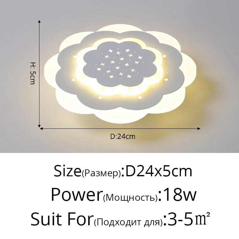 plafonnier led encastré acrylique créatif étoilé simple balcon