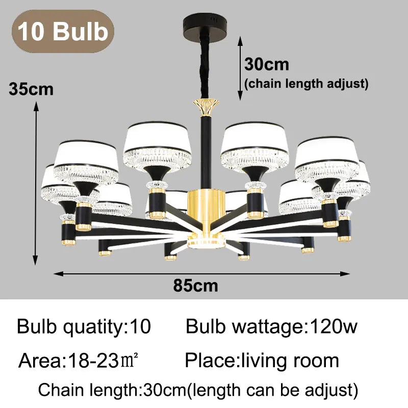 lustre moderne led design nordique pour intérieur élégant