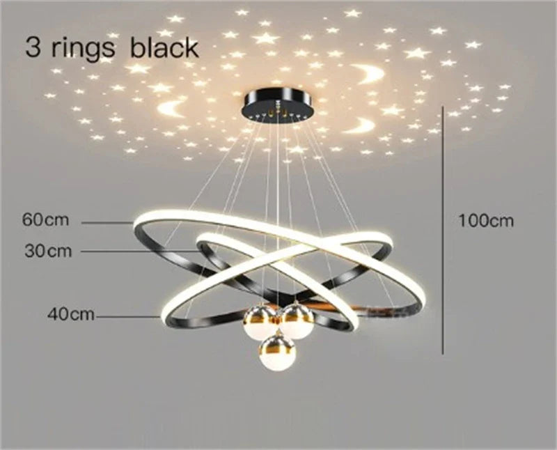 lustre led romantique projecteur de ciel étoilé avec télécommande