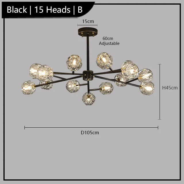 lustre de luxe 	 en cristal éclairage postmoderne winfordo wf-xd011