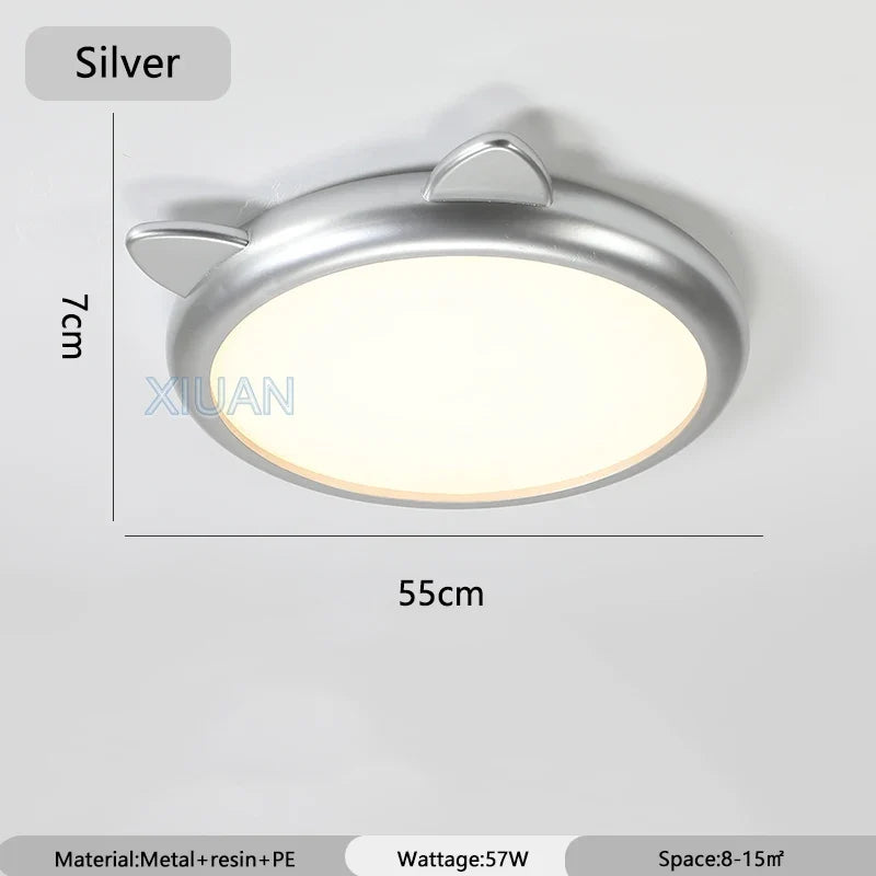 plafonnier dessin animé chaton spectre complet luminaires argent