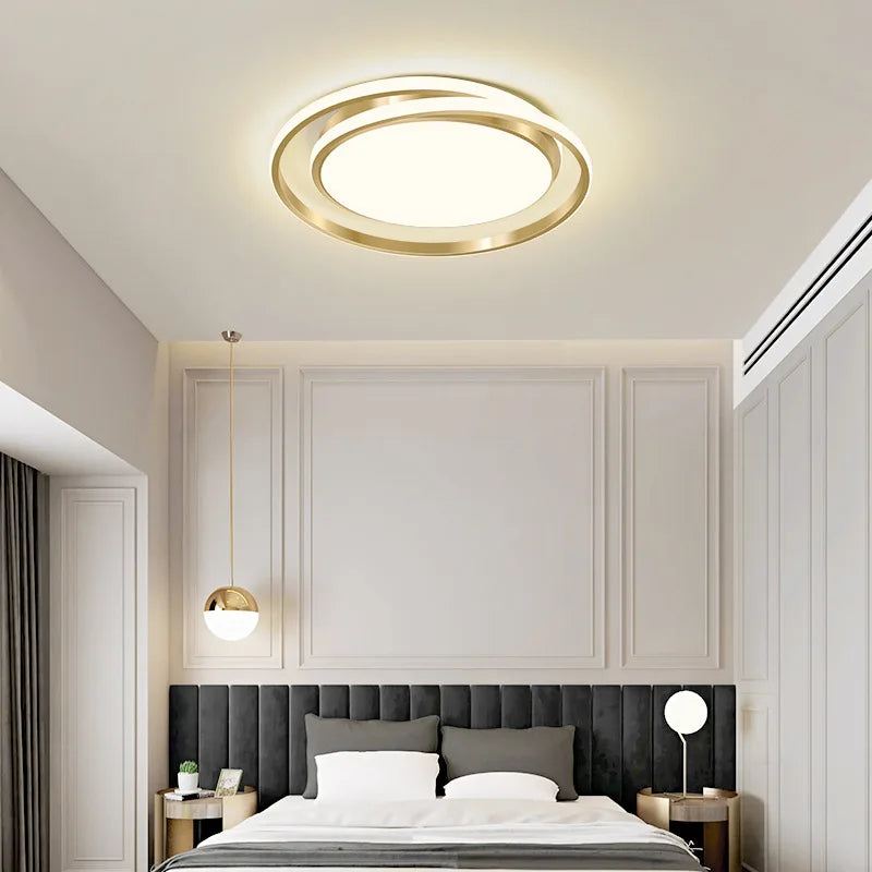 lustre led rond télécommandé style moderne simple