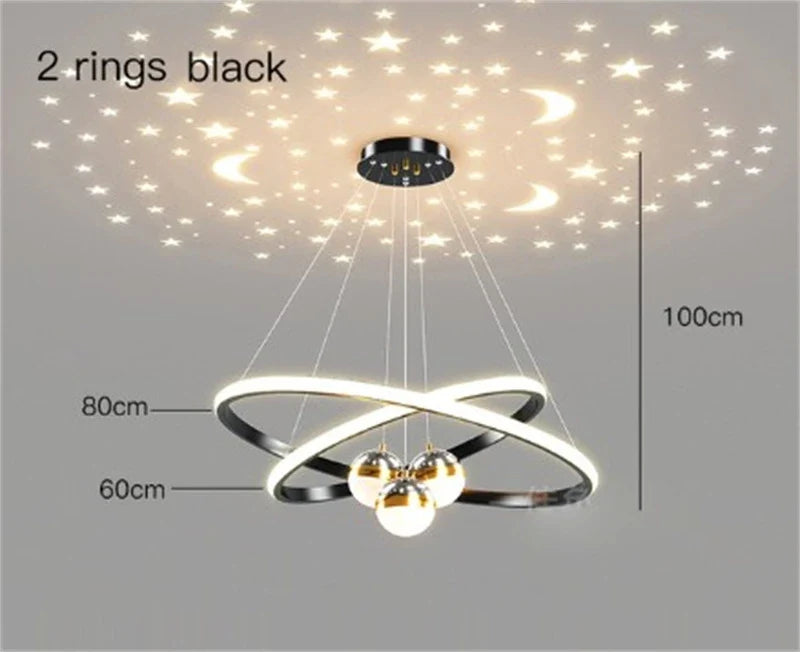 lustre led romantique projecteur de ciel étoilé avec télécommande