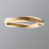 Lustre moderne design anneau doré suspension nordique éclairage intérieur