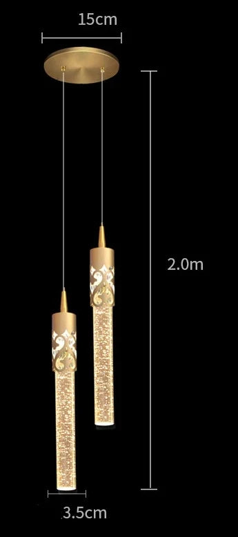 Suspension LED en cristal Éclairage créatif moderne