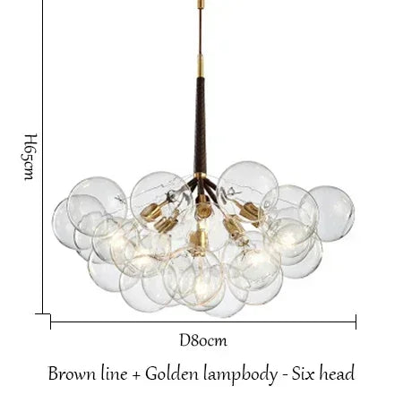 lustre moderne en verre lumineux pour décoration intérieure