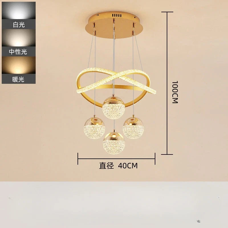lustre circulaire moderne à intensité variable pour décoration intérieure