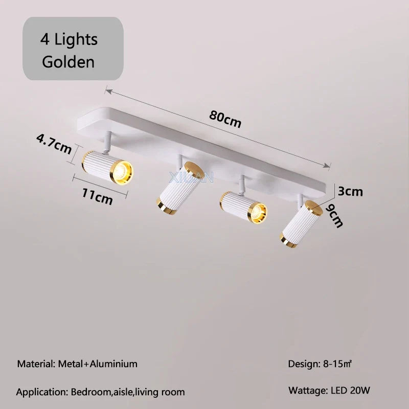 Surface Mount Cloakroom Ceiling Lamps 350 Degree Adjustable LED Spotlight Living Room Aisle Hallway Stair Ceiling Light White