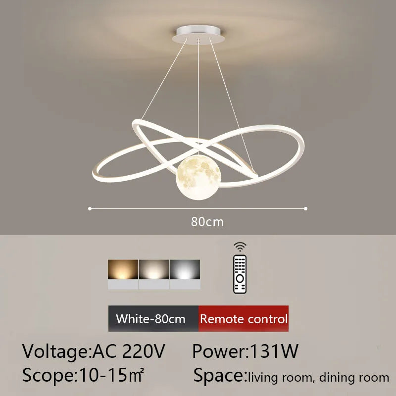 Plafonnier LED suspendu au Design rond