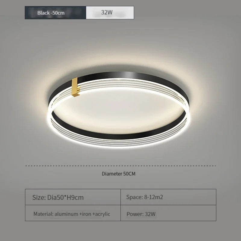 plafonnier led moderne avec télécommande design épuré et élégant