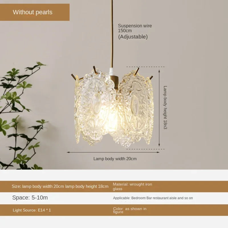 lustre léger en verre cristal pour éclairage moderne