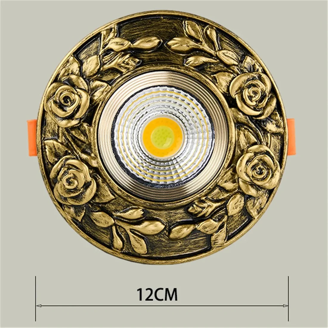 plafonnier led style industriel rétro résine bronze œil de vache intégré