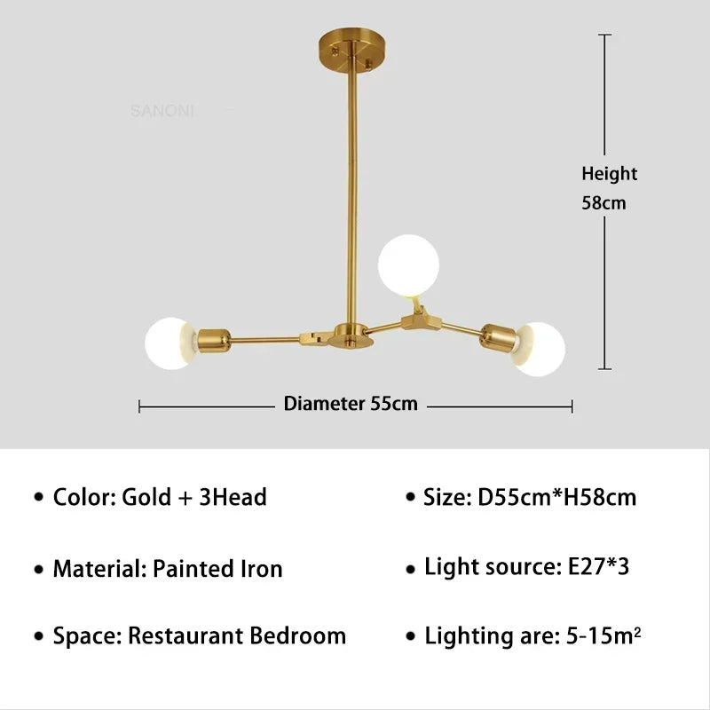lustre moderne en forme d'arbre pour décoration intérieure