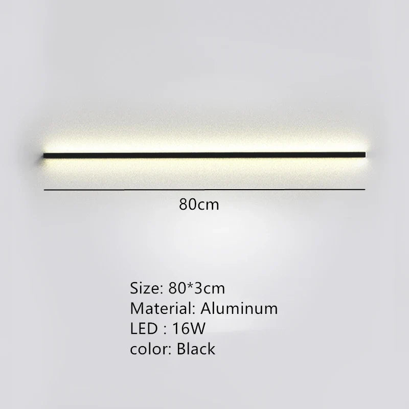 applique murale led moderne avec interrupteur à intensité variable