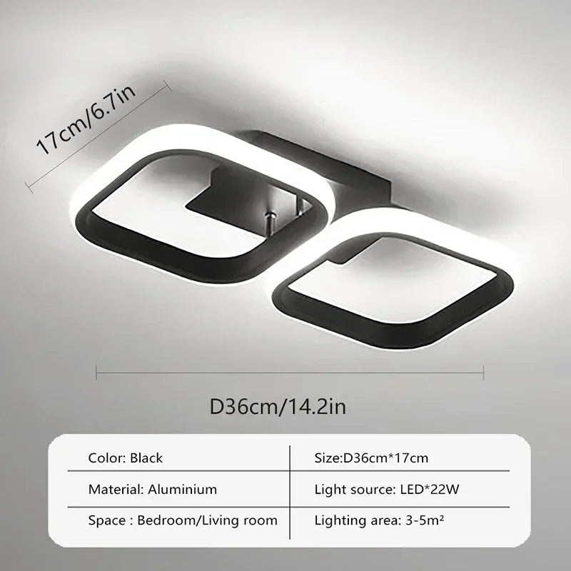 plafonnier led moderne rond carré pour décoration intérieure