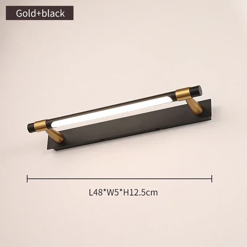 applique led moderne en cuivre pour miroir avant