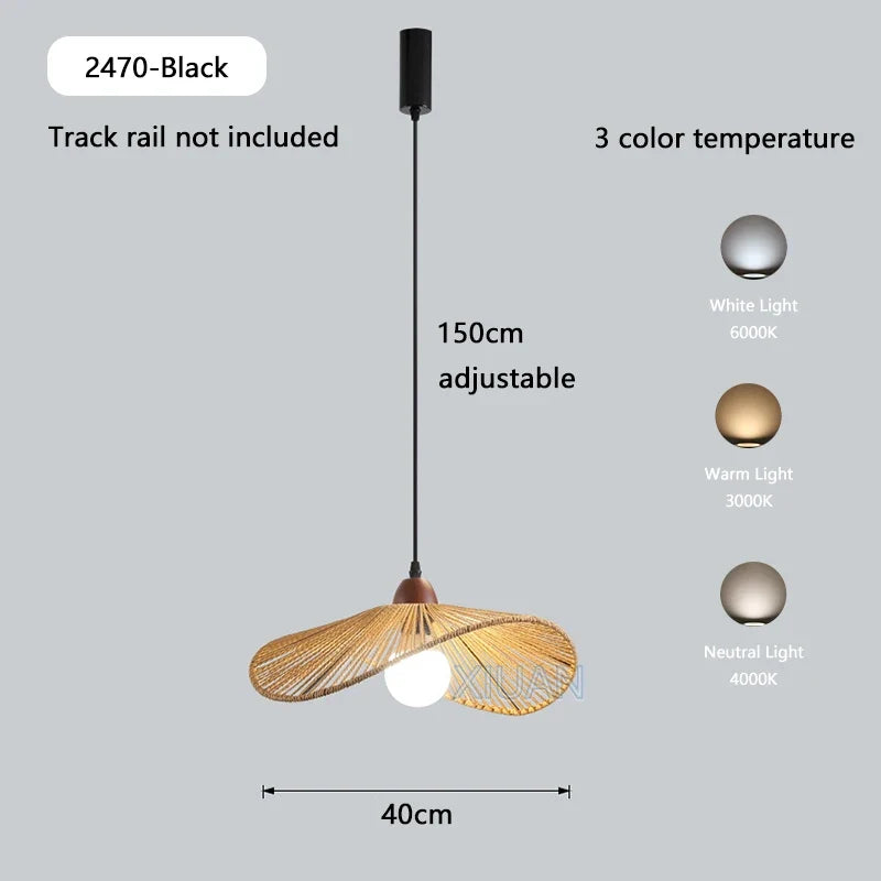 suspension wabi-sabi rétro en métal et bois pour boutique
